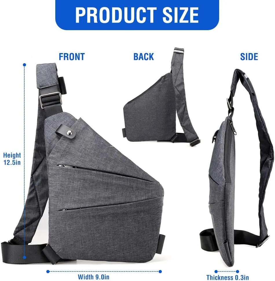 Anti Theft Bag, Anti Theft Crossbody Bag for Women/Men, Travel Sling Bag for Men
