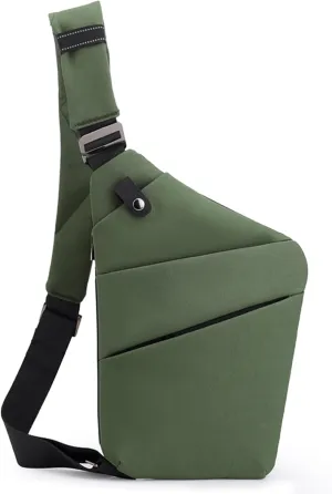 Anti Theft Crossbody Bags for Women, 2025 New Anti-Theft Travel Bag, Shoulder Bag Anti-theft Design for Travel, Sport (Army Green - Left Shoulder)