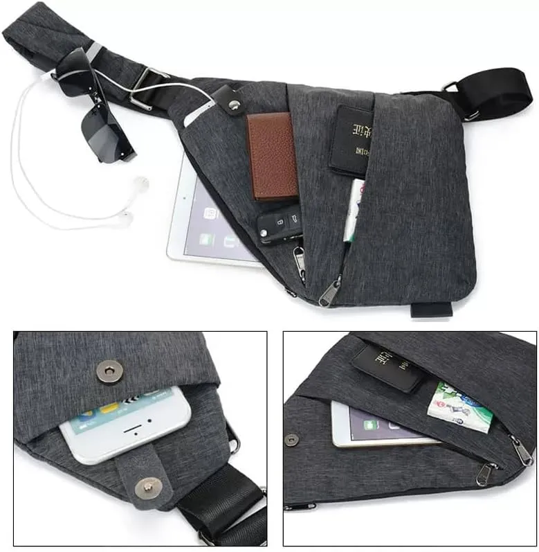 Anti-Theft Travel Bag |Slim Sling Bag - Anti-theft Crossbody Bags for Women Men