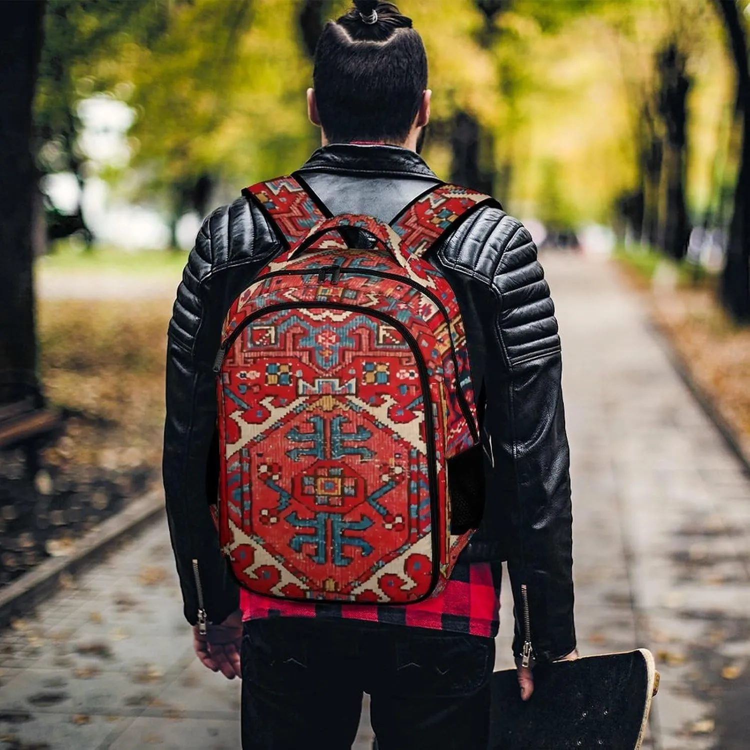 Antique Oriental Turkish Persian Carpet Large Capacity, Lightweight, And Stylish Pocket Double Backpack