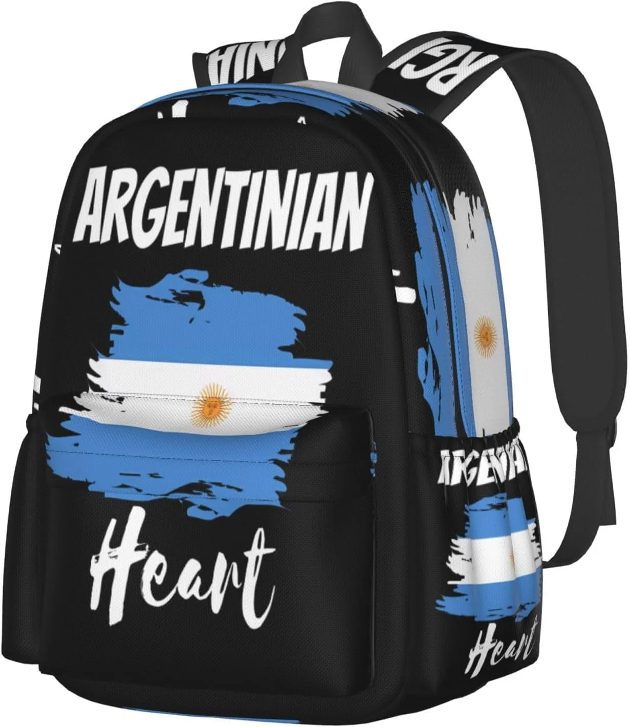 Argentinian Heart Argentinian Flag Laptop Backpack Work Travel Backpacks Business Rucksack Casual Outdoor Daypack with Adjustable Strap Bags for Sports Office Gym Hiking