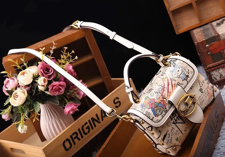 Arrival Women's Top-Handle Bag with Minimalist Graffiti Bear Design Classic and Versatile Shoulder Crossbody Bag Designer Bag