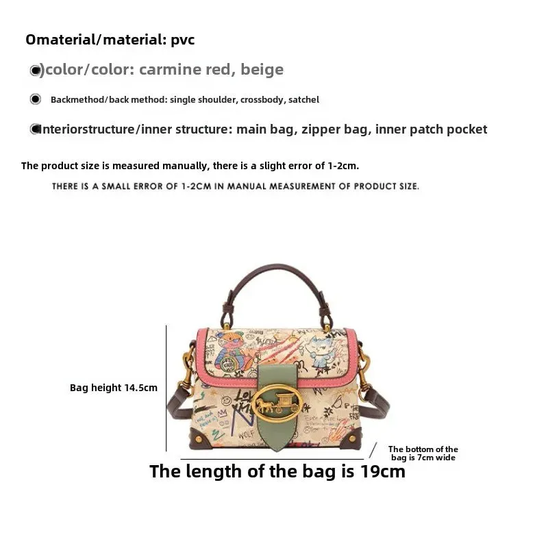 Arrival Women's Top-Handle Bag with Minimalist Graffiti Bear Design Classic and Versatile Shoulder Crossbody Bag Designer Bag