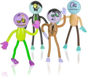 ArtCreativity Assorted Bendable Zombies for Kids - Pack of 12-3.75 Inch Figurines with Bendable Limbs - Party Favors, Treats, Décor, Goodie Bag Fillers, Trick or Treat Supplies, Halloween Toys