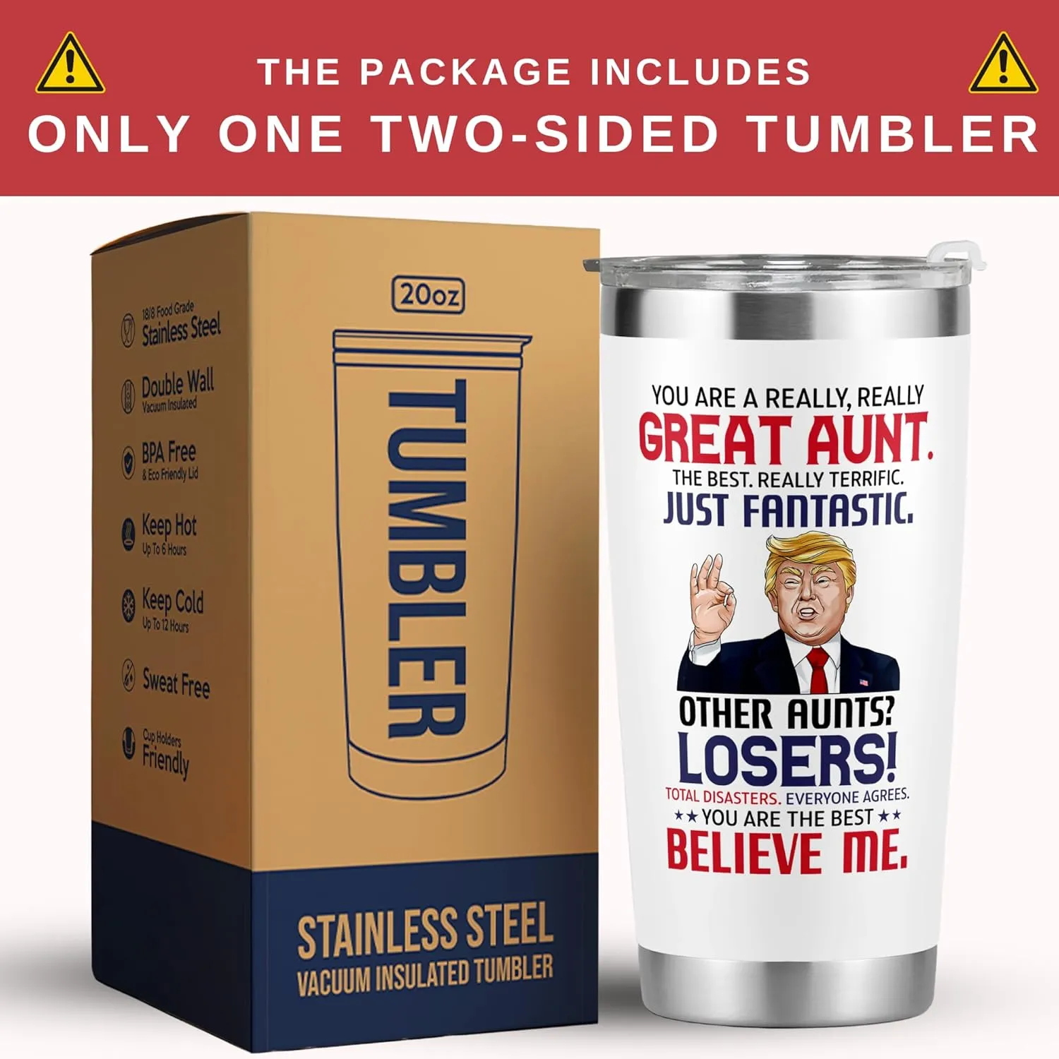 Aunt Gifts from Niece, Nephew - Birthday, Mothers Day, Christmas Gifts for Aunt - Gift Ideas for Auntie, Aunty - Gift for New Aunts Announcement, To Be Aunts - 20 Oz Stainless Steel Tumbler
