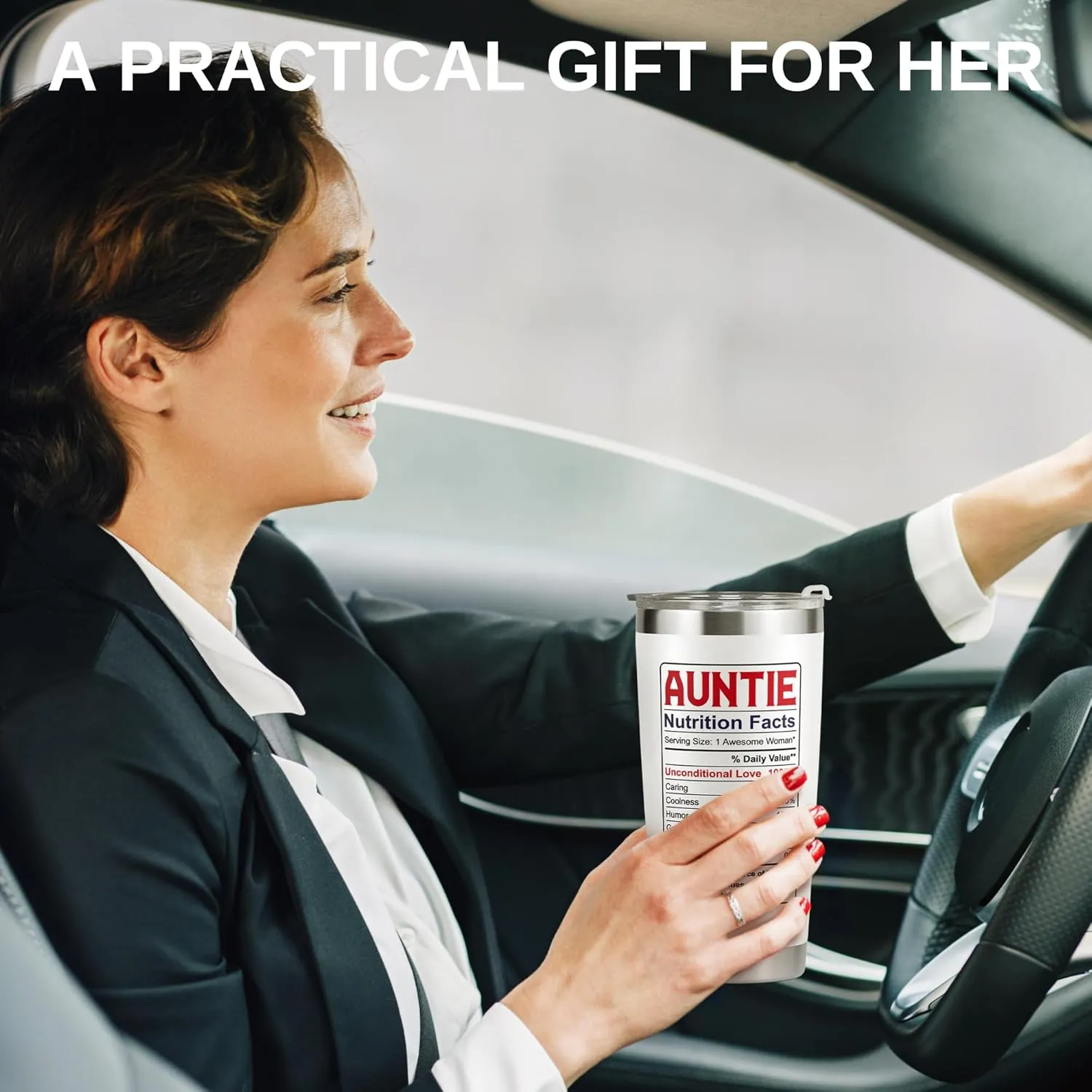 Aunt Gifts from Niece, Nephew - Birthday, Mothers Day, Christmas Gifts for Aunt - Gift Ideas for Auntie, Aunty - Gift for New Aunts Announcement, To Be Aunts - 20 Oz Stainless Steel Tumbler