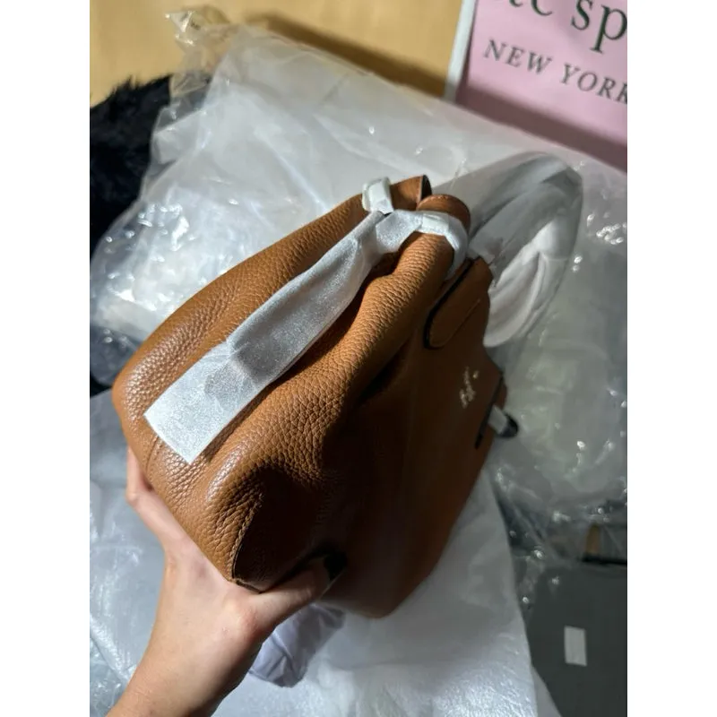 AUTHENTIC/ORIGINAL KateSpade KS Dumpling Small Satchel Bag in Brown