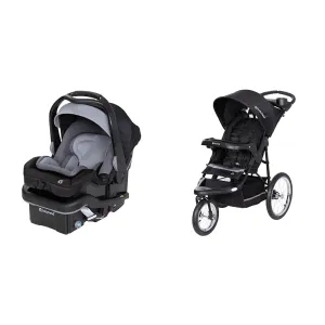 Baby Trend Secure-Lift 35 Infant Car Seat and Expedition Jogger Stroller Bundle, Dash Black
