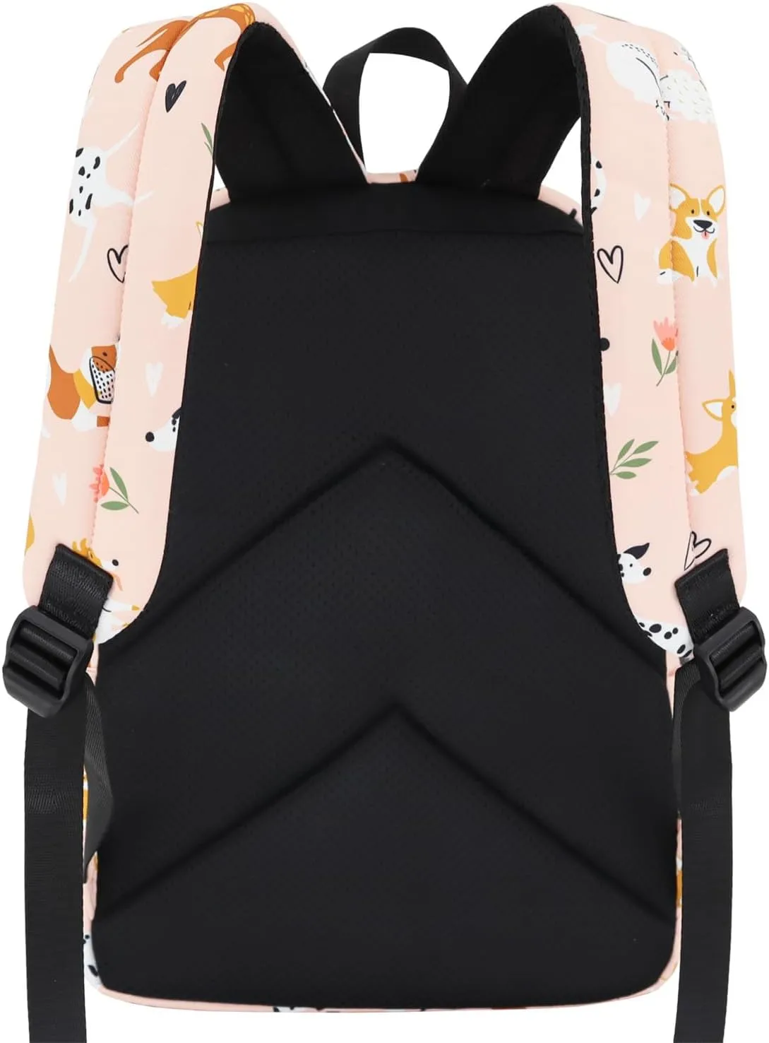 Backpack for Girls Teens Kids Middle Elementary High School College Backpacks Cute Dog Flower Student Bookbags Travel Waterproof Book Bag Laptop Back Pack