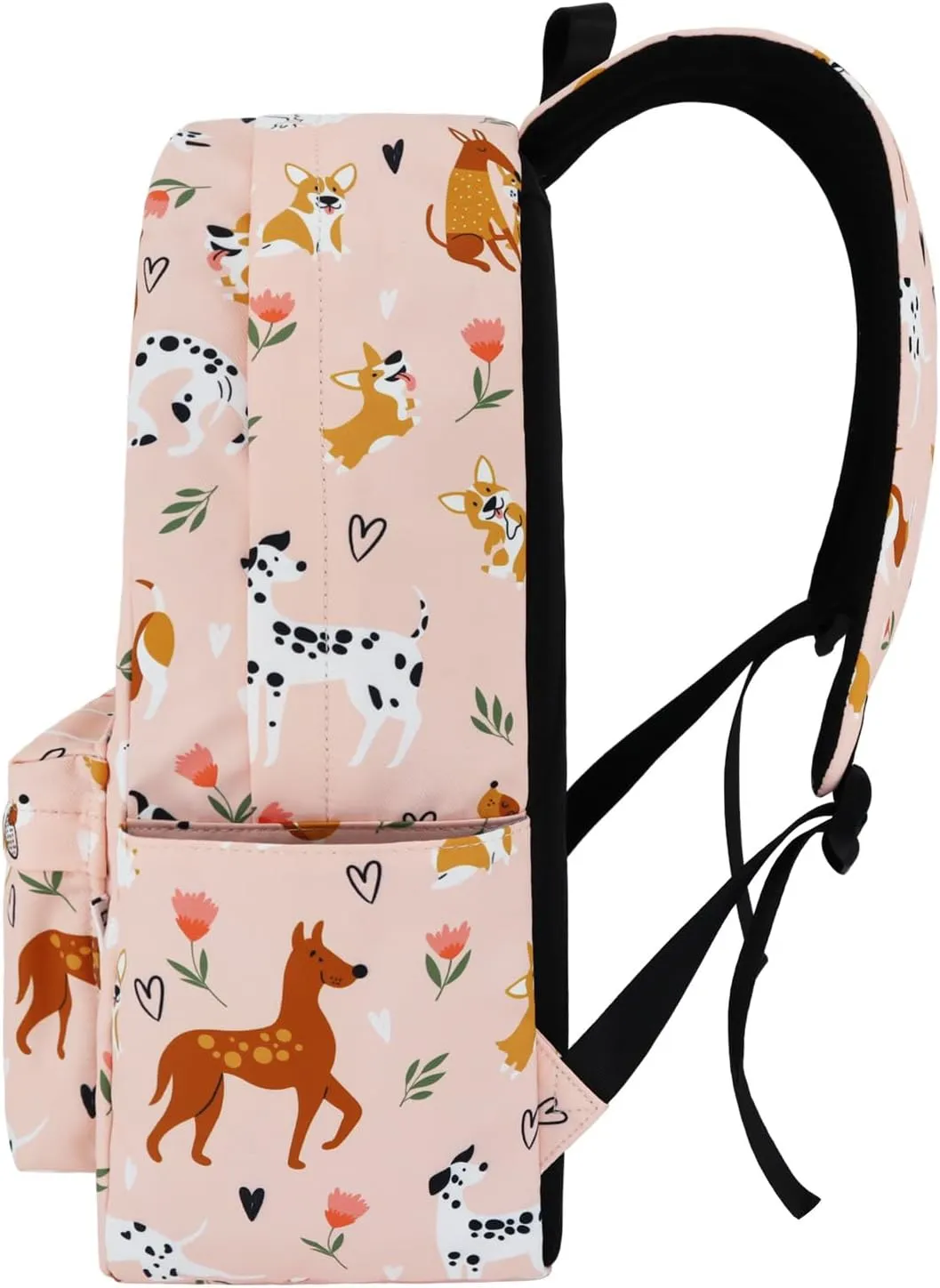 Backpack for Girls Teens Kids Middle Elementary High School College Backpacks Cute Dog Flower Student Bookbags Travel Waterproof Book Bag Laptop Back Pack