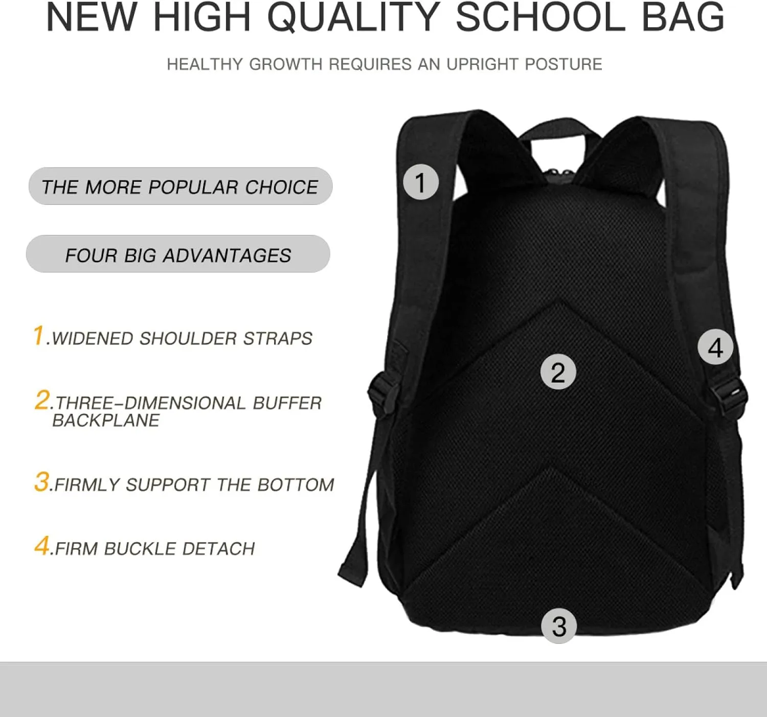 Backpack Fun Dinosaur Bookbag Women Men Black Backpack for Outdoor Sports Travel Camping Hiking Office Work Laptop Bag