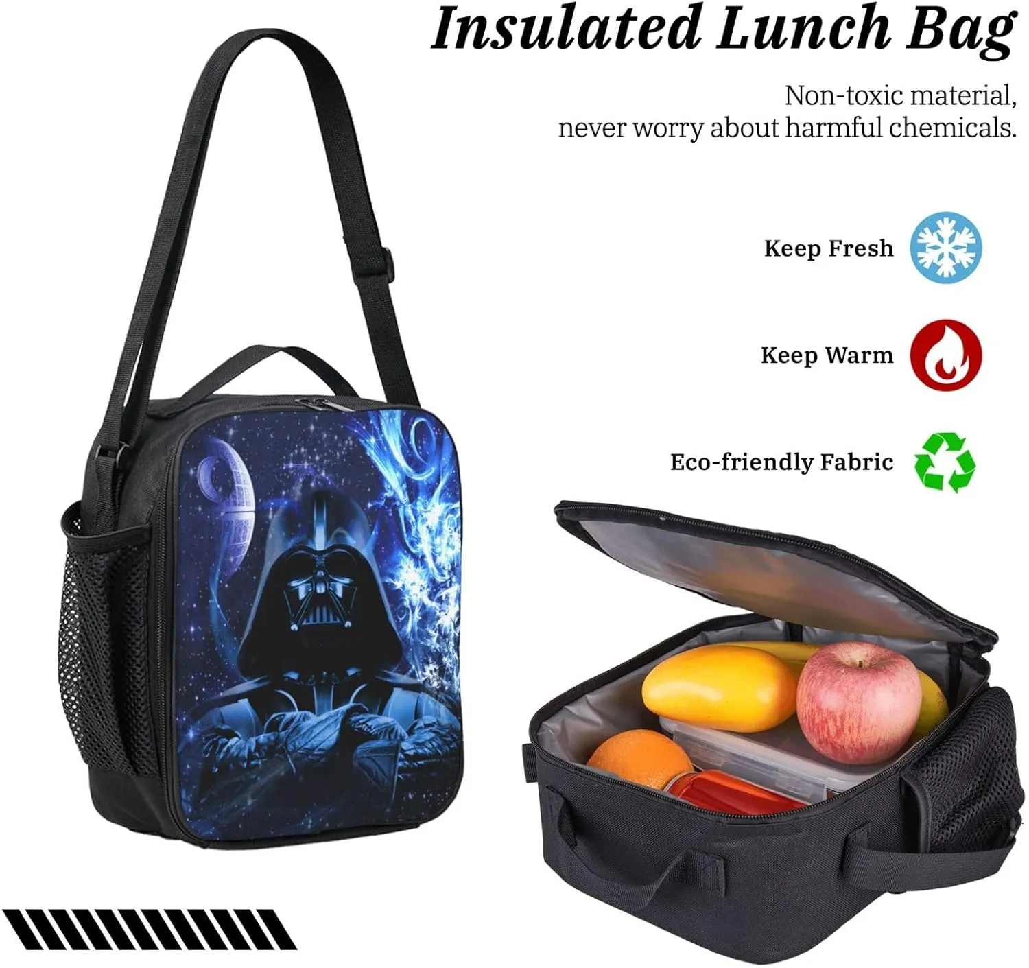 Backpacks Pen Bag Lunch Bag Set Darth Movie Vader Casual Elementary Daypacks Lightweight Elementary Laptop Backpack Camping Travel Bookbag