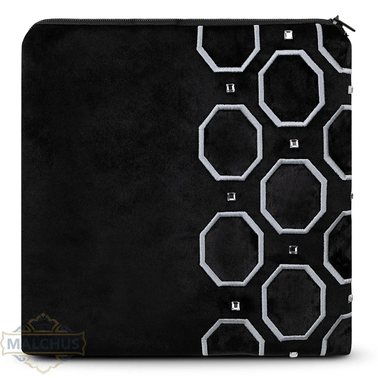 Bag #816 Black Velvet & Silver Emb