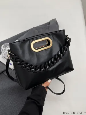 BagForLove - Classic Retro Texture Chain Crossbody Bag with Soft PU Handbag Decoration