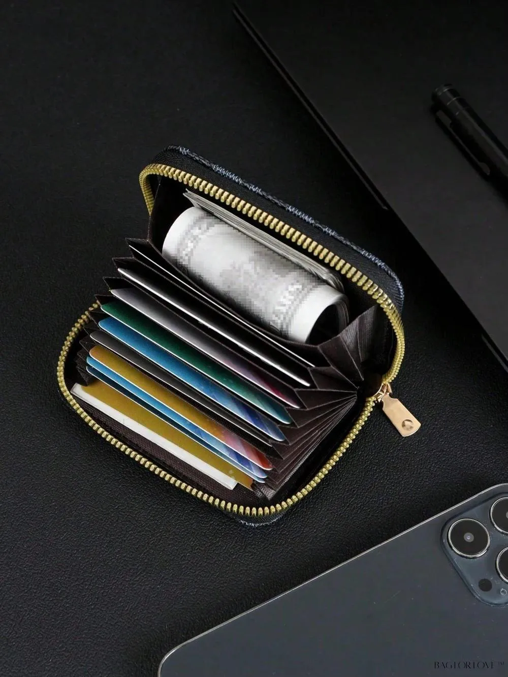 BagForLove - Compact Multi-Function Card Case with Cash Compartment