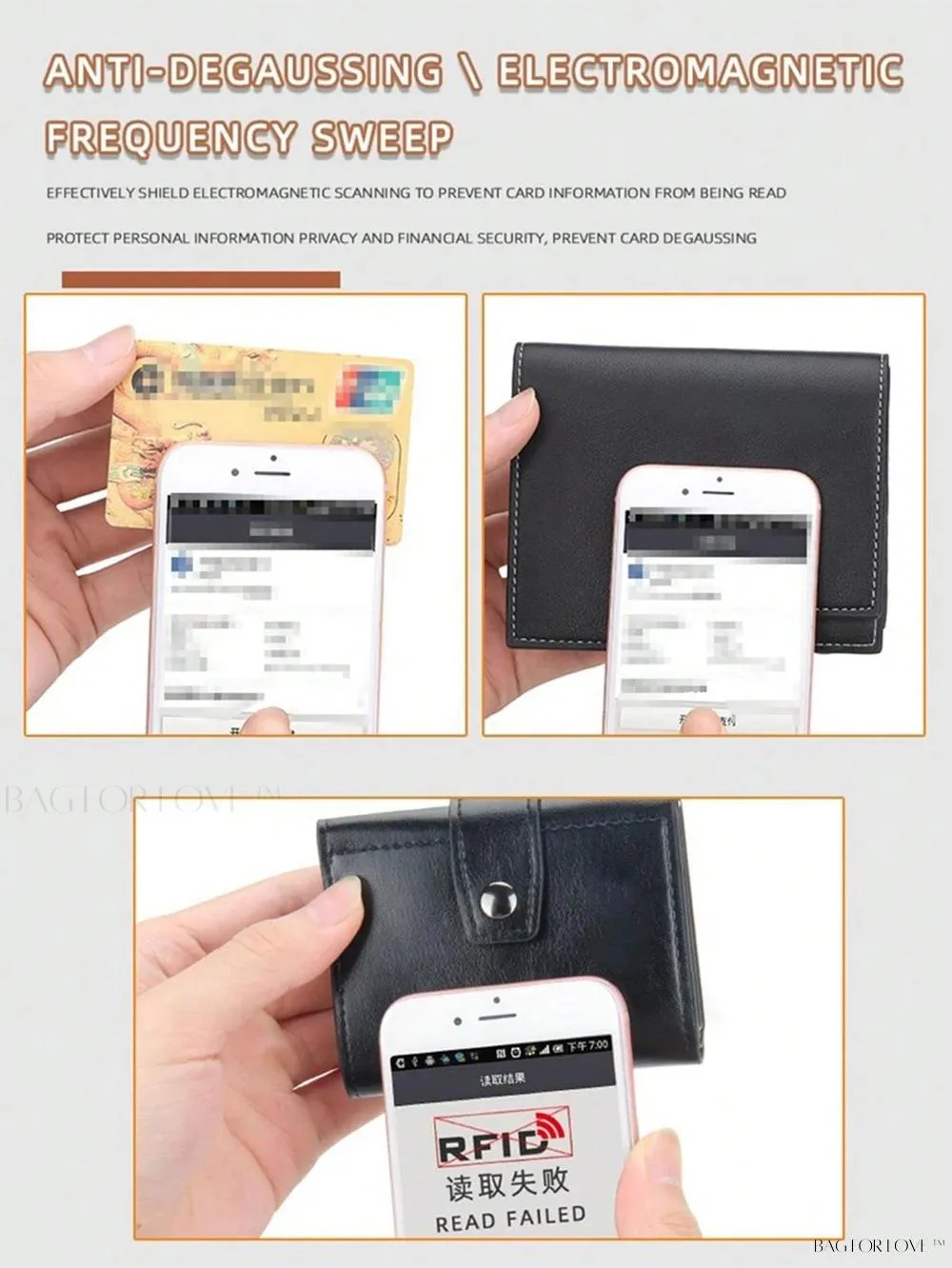 BagForLove - Compact Multi-Function Card Case with Cash Compartment