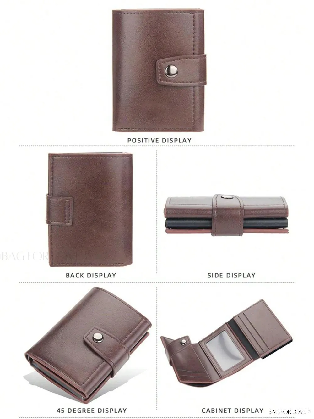 BagForLove - Compact Multi-Function Card Case with Cash Compartment