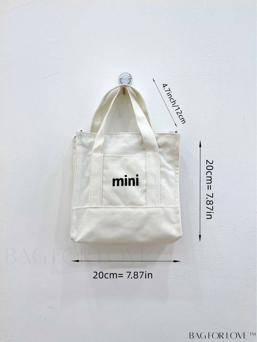 BagForLove - Contemporary Graphic Canvas Square Bag with Minimalist Letter Design