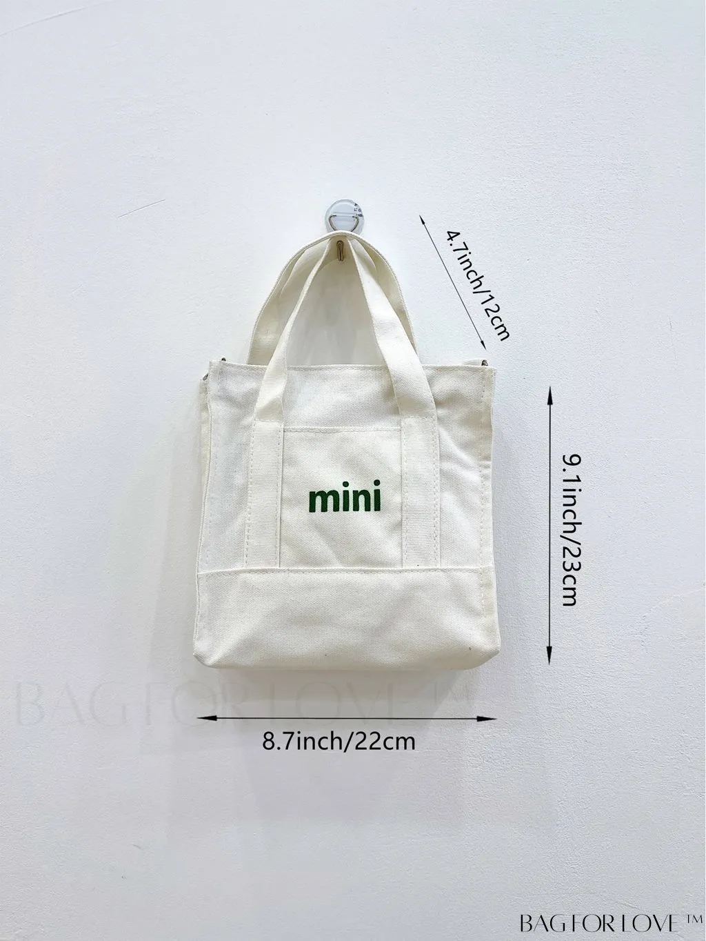 BagForLove - Contemporary Graphic Canvas Square Bag with Minimalist Letter Design
