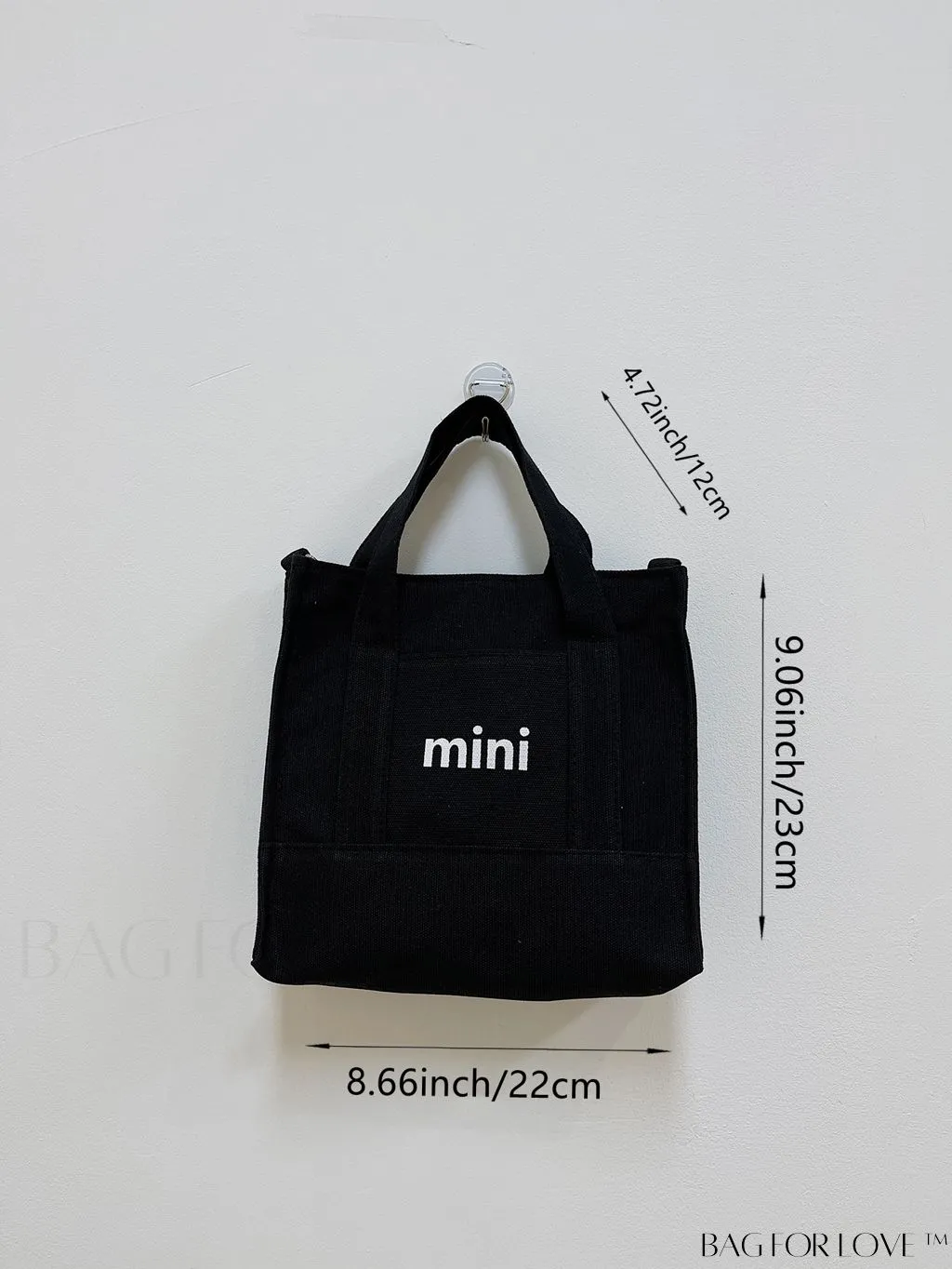 BagForLove - Contemporary Graphic Canvas Square Bag with Minimalist Letter Design