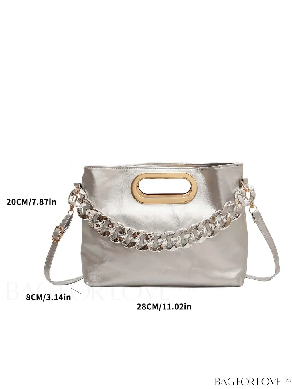 BagForLove - Contemporary Womens Solid Color Crossbody Tote Bag - A Versatile and Casual Accessory