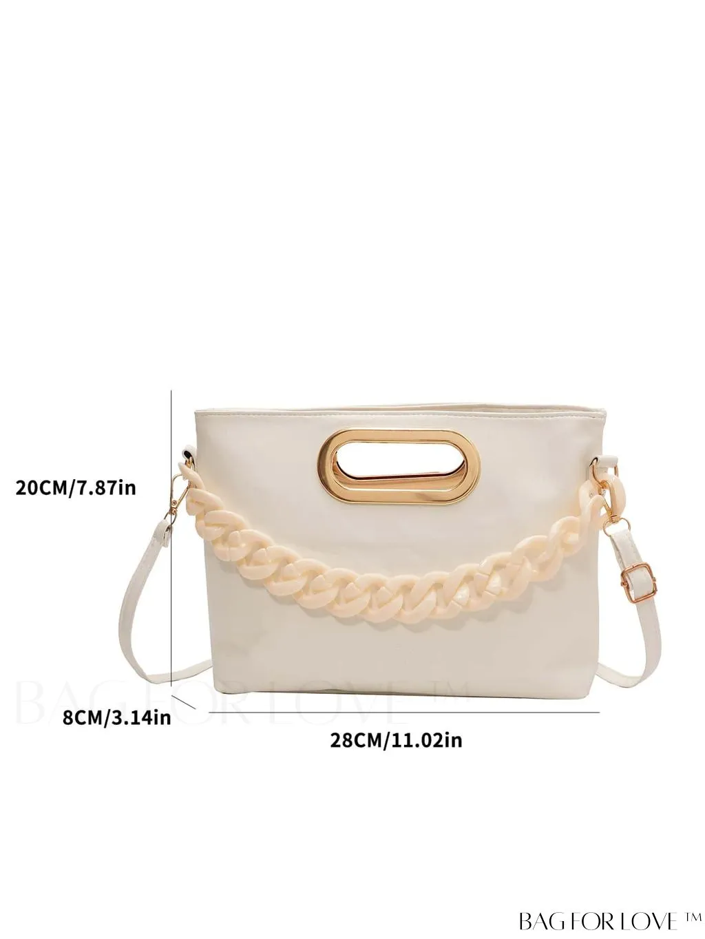 BagForLove - Contemporary Womens Solid Color Crossbody Tote Bag - A Versatile and Casual Accessory