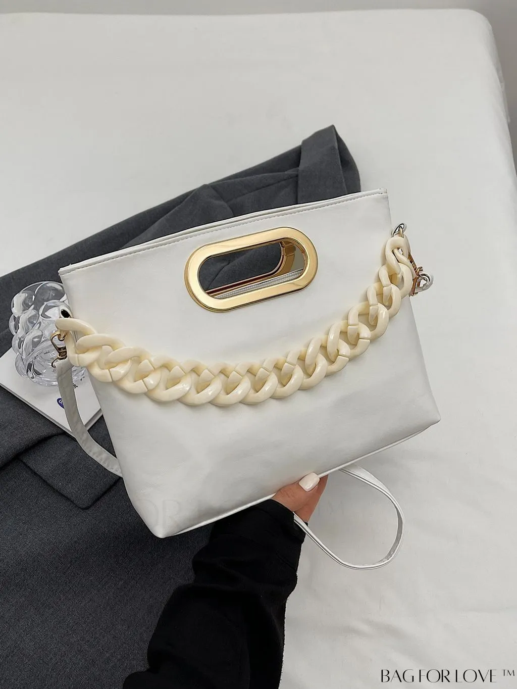 BagForLove - Contemporary Womens Solid Color Crossbody Tote Bag - A Versatile and Casual Accessory