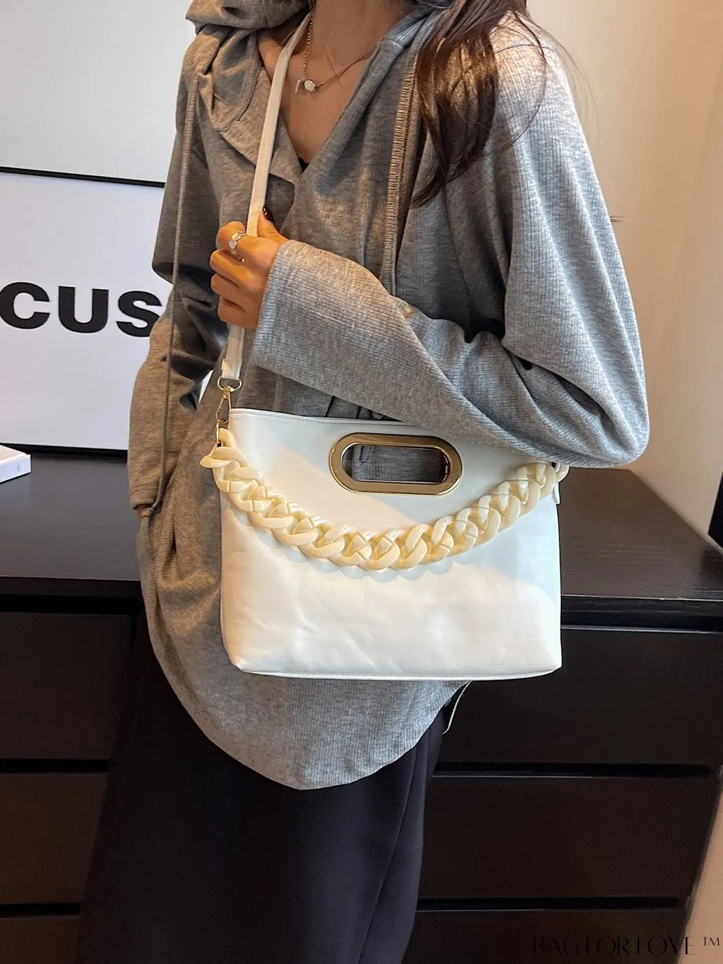 BagForLove - Contemporary Womens Solid Color Crossbody Tote Bag - A Versatile and Casual Accessory