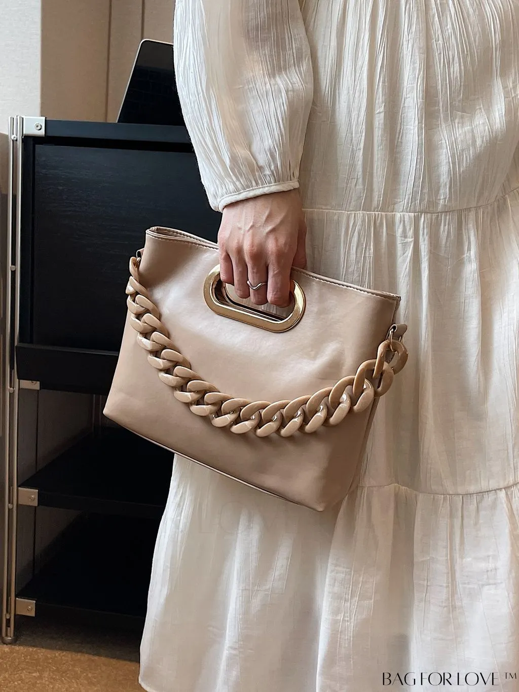 BagForLove - Contemporary Womens Solid Color Crossbody Tote Bag - A Versatile and Casual Accessory