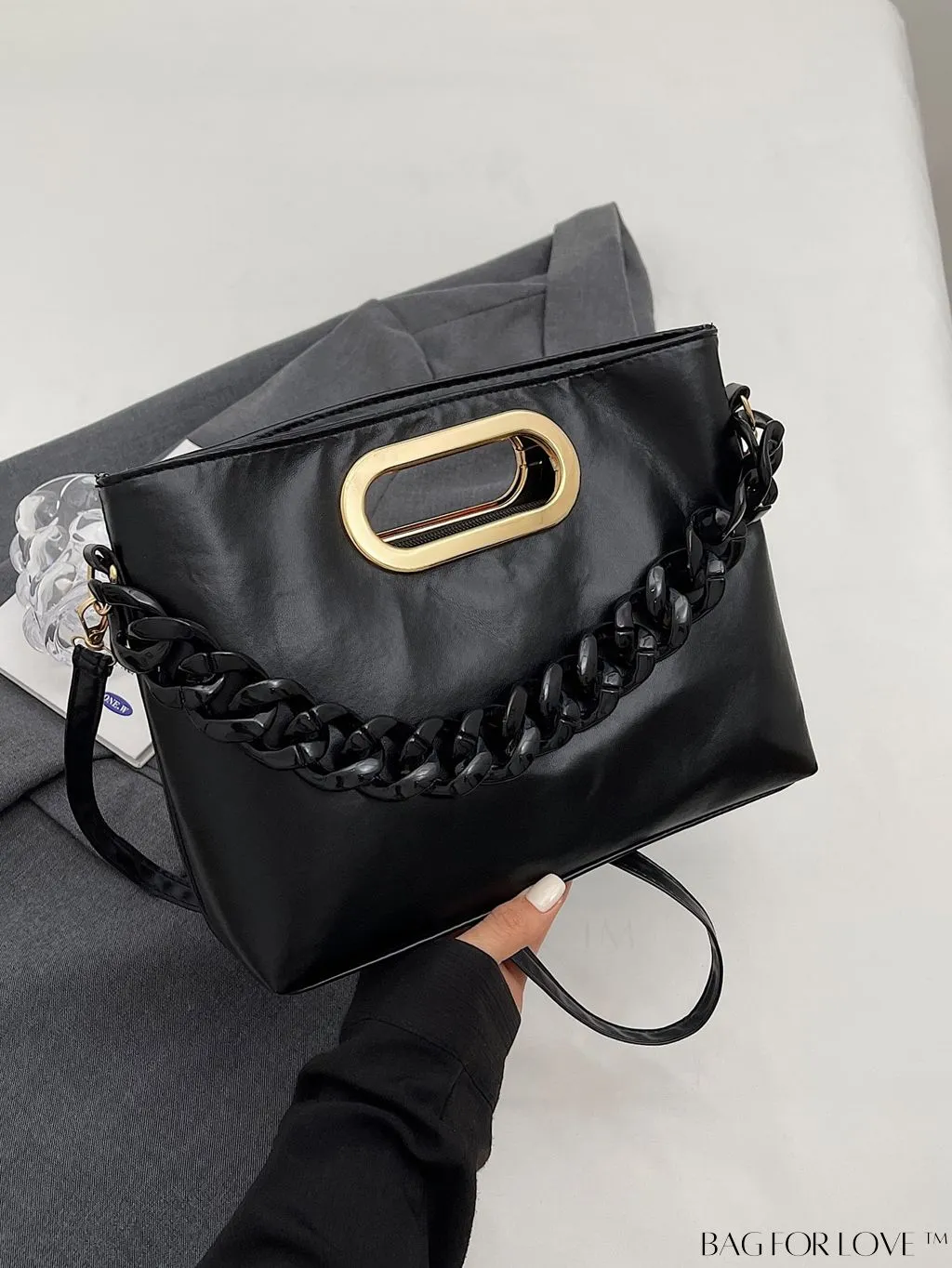 BagForLove - Contemporary Womens Solid Color Crossbody Tote Bag - A Versatile and Casual Accessory
