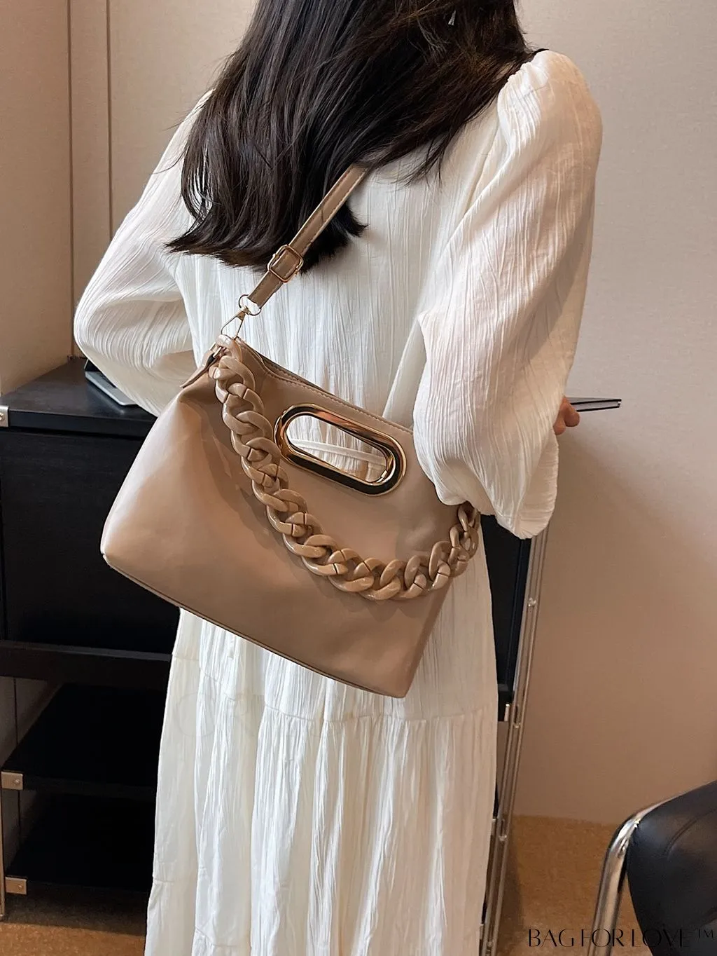 BagForLove - Contemporary Womens Solid Color Crossbody Tote Bag - A Versatile and Casual Accessory