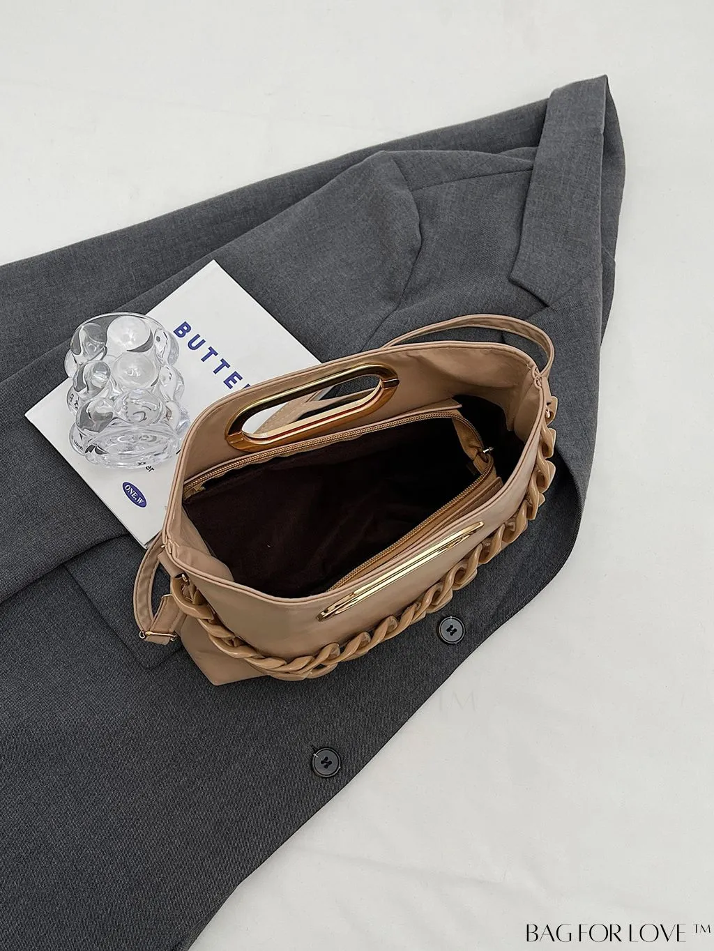 BagForLove - Contemporary Womens Solid Color Crossbody Tote Bag - A Versatile and Casual Accessory