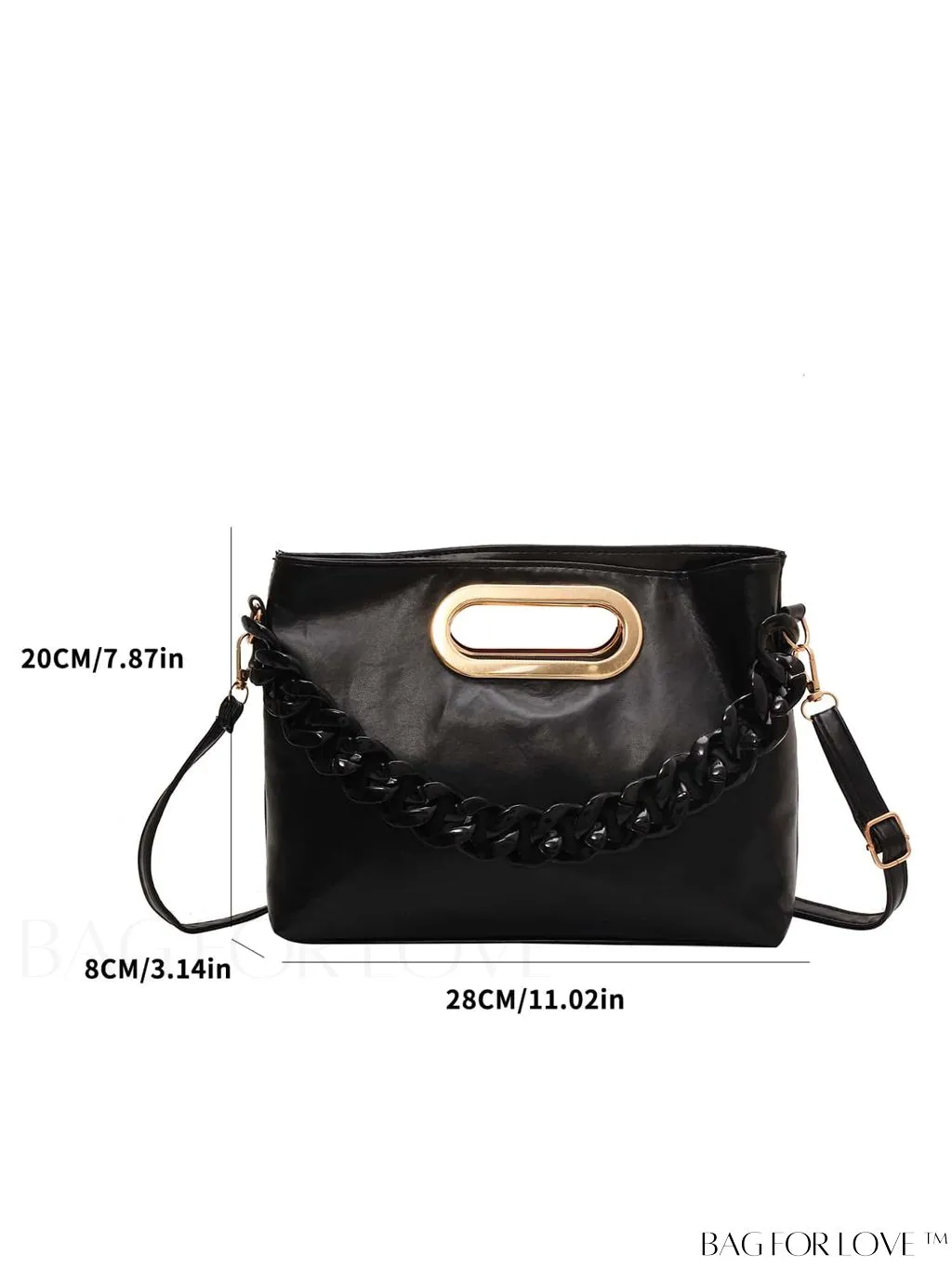 BagForLove - Contemporary Womens Solid Color Crossbody Tote Bag - A Versatile and Casual Accessory