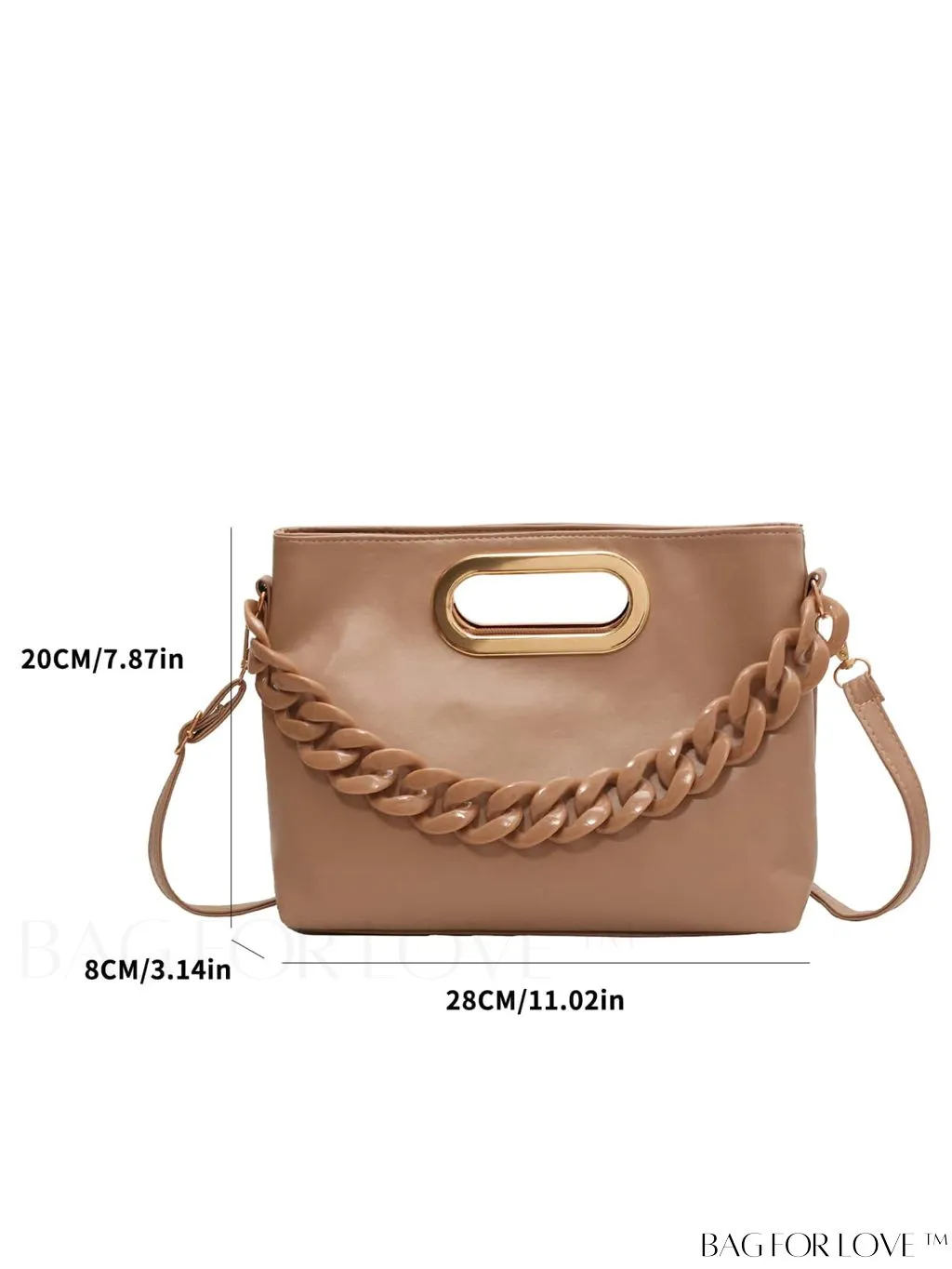 BagForLove - Contemporary Womens Solid Color Crossbody Tote Bag - A Versatile and Casual Accessory