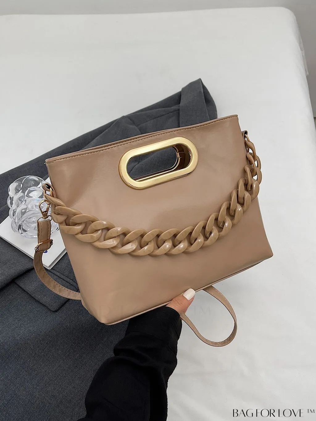 BagForLove - Contemporary Womens Solid Color Crossbody Tote Bag - A Versatile and Casual Accessory