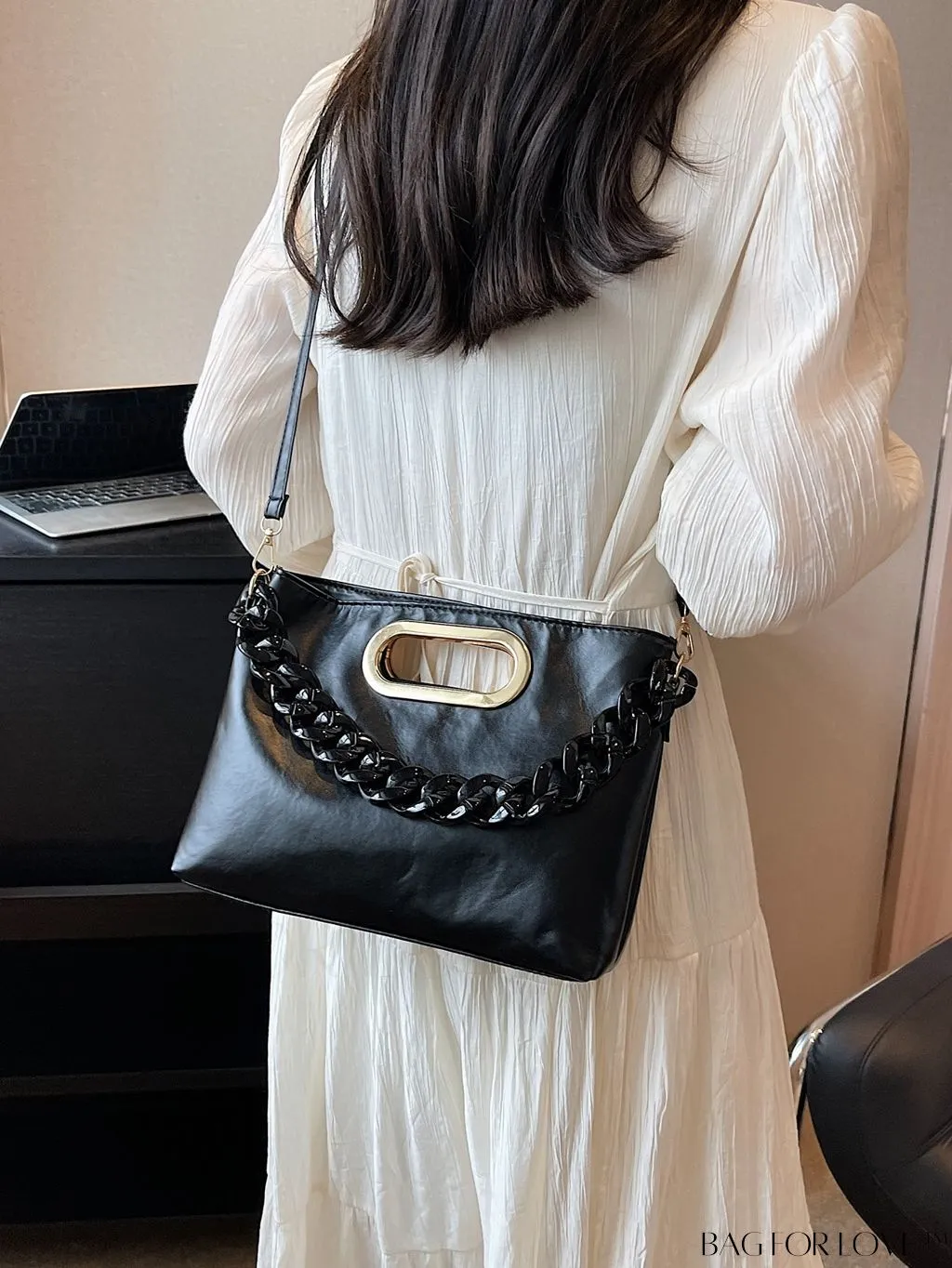 BagForLove - Contemporary Womens Solid Color Crossbody Tote Bag - A Versatile and Casual Accessory