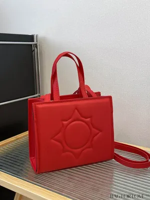 BagForLove - Embossed Square Handbag: Classic Minimalist Shoulder, Crossbody Bag in Solid Colors