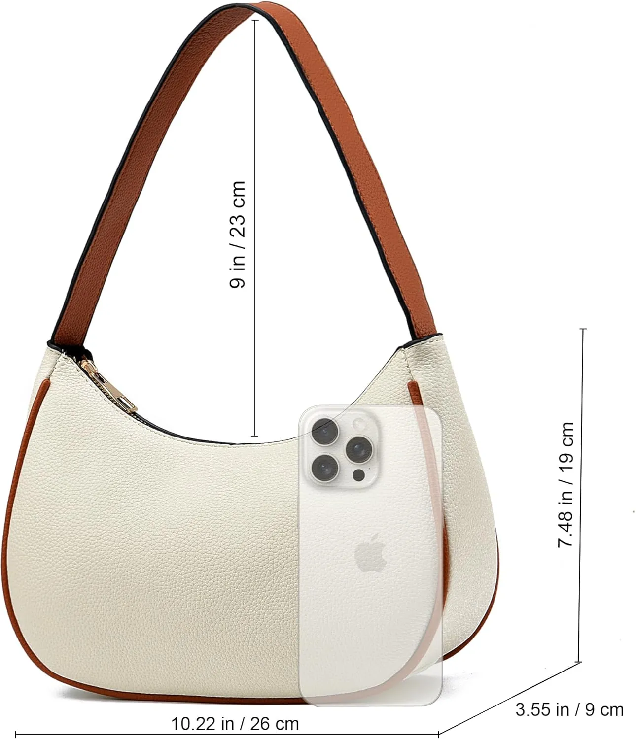 BAIKELI Crescent Shoulder Bags for Women Small Shoulder Purse Handbag Retro Classic Clutch Hobo Tote Bag Underarm Purse