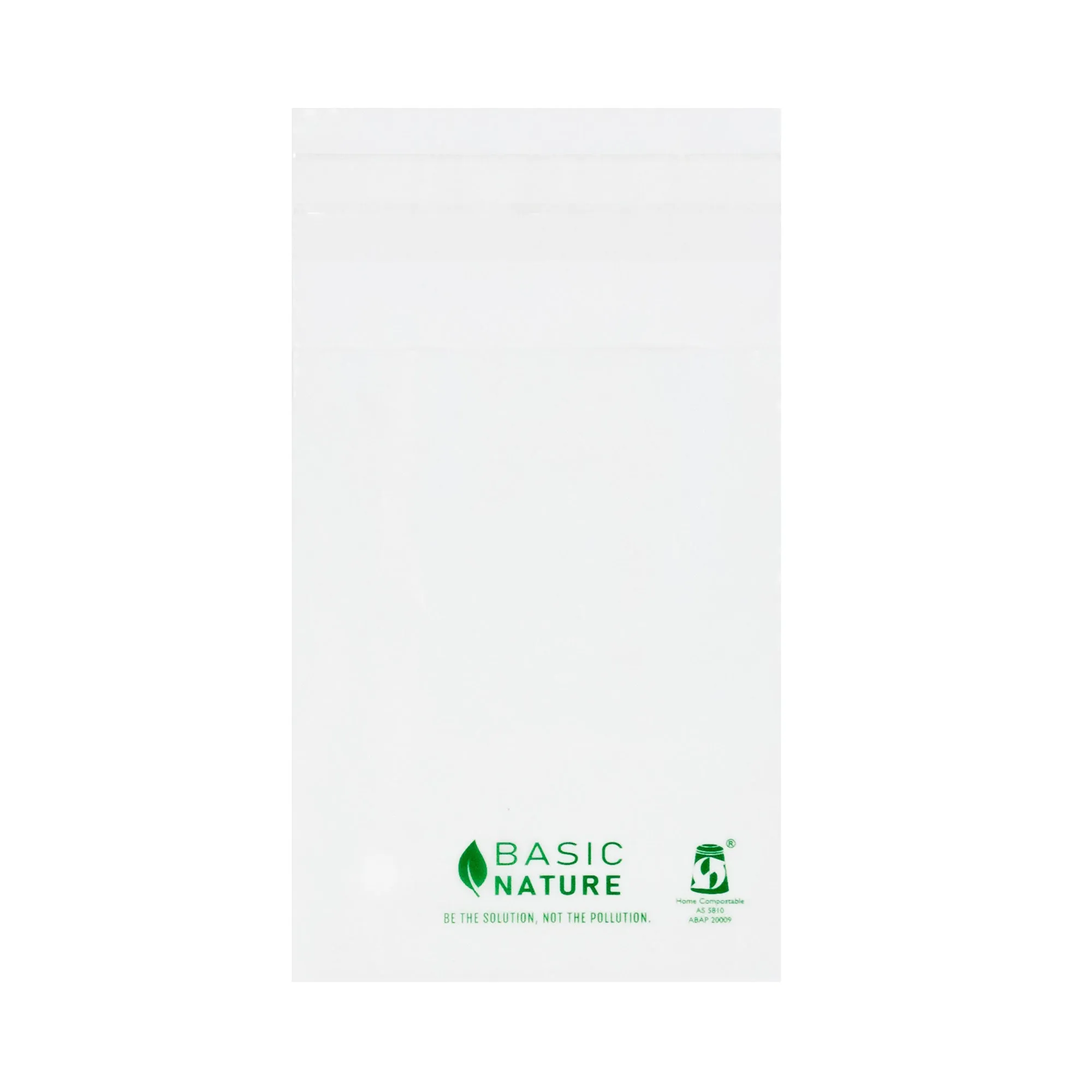 Basic Nature Translucent PLA Plastic / PBAT Lip and Tape Bag - Self-Sealing, Compostable - 4" x 3" - 100 count box