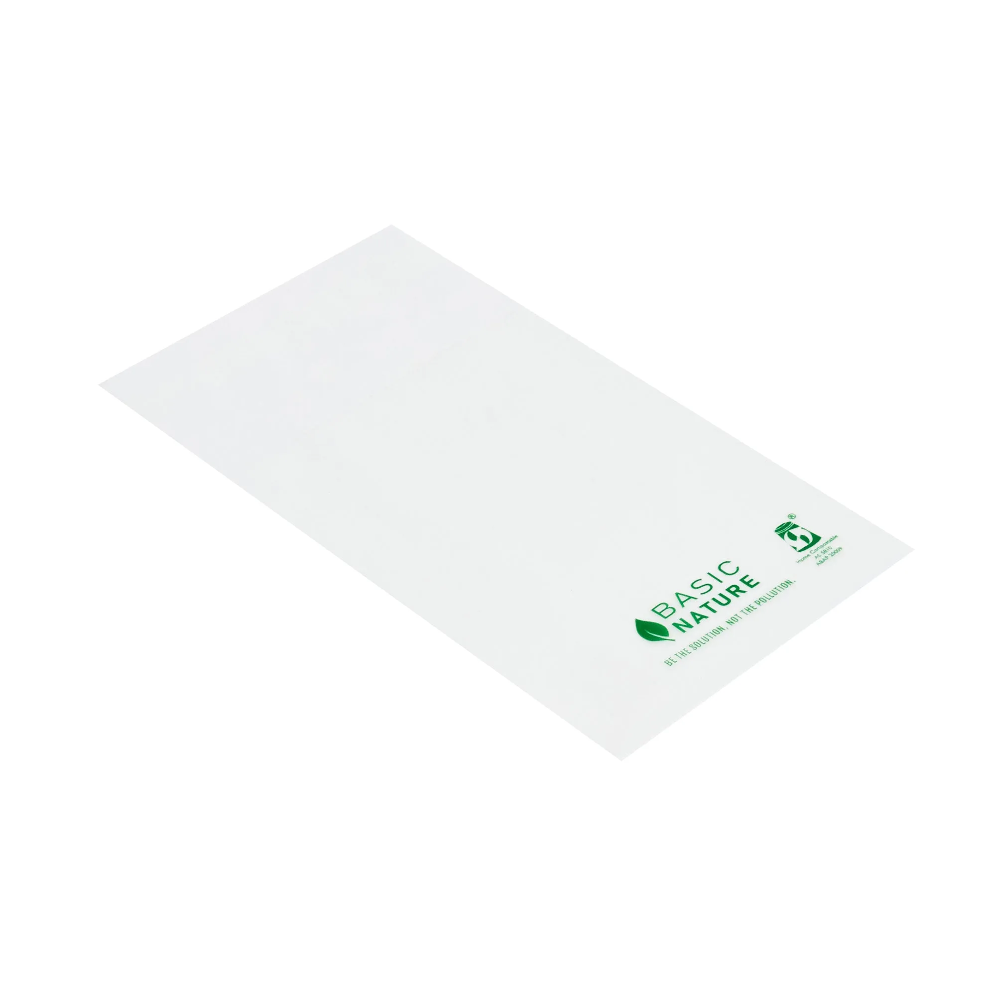 Basic Nature Translucent PLA Plastic / PBAT Lip and Tape Bag - Self-Sealing, Compostable - 4" x 3" - 100 count box