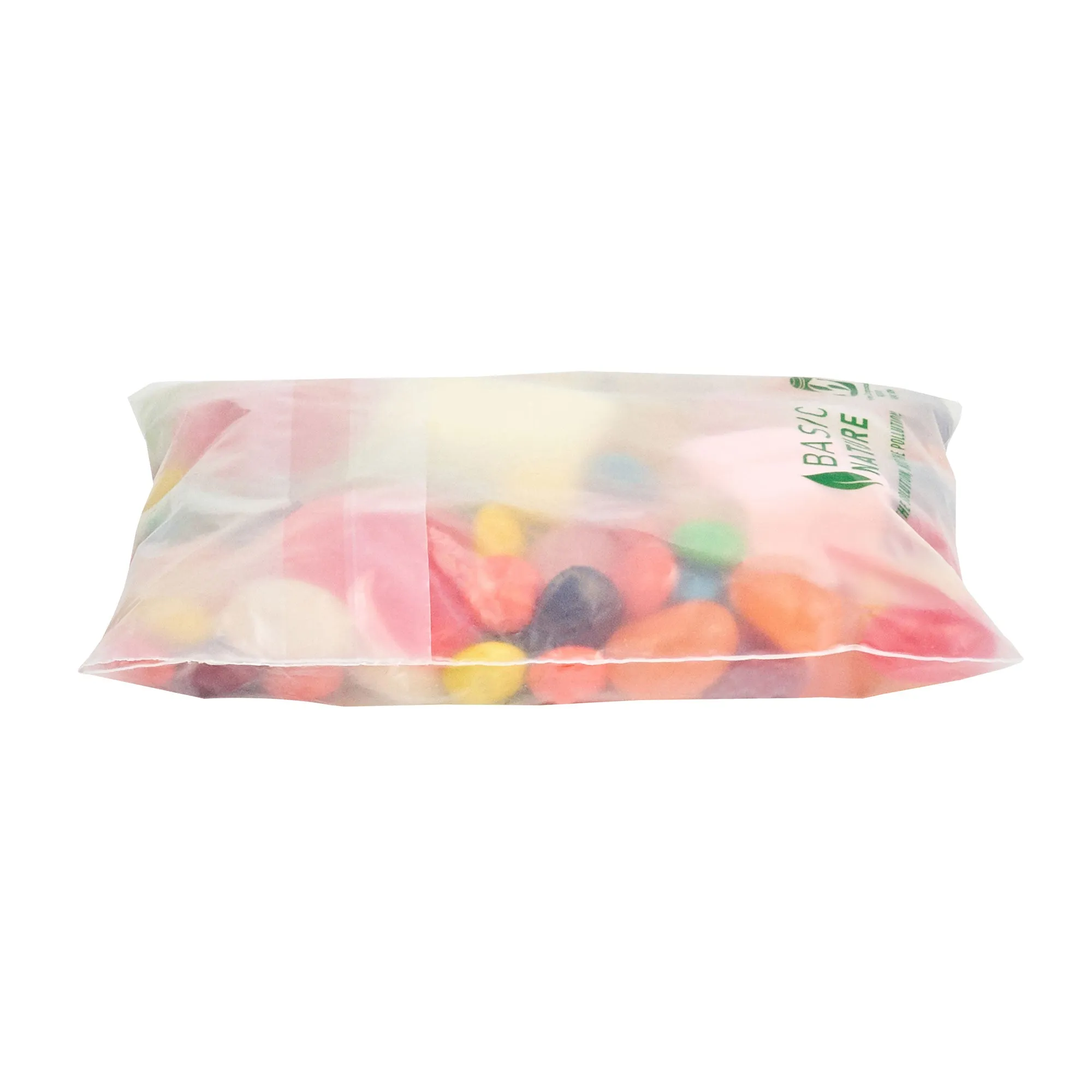 Basic Nature Translucent PLA Plastic / PBAT Lip and Tape Bag - Self-Sealing, Compostable - 4" x 3" - 100 count box