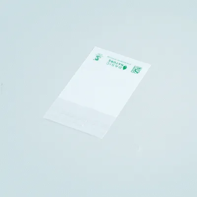 Basic Nature Translucent PLA Plastic / PBAT Lip and Tape Bag - Self-Sealing, Compostable - 4" x 3" - 100 count box