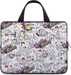 Battle-Cats Slim Laptop Bag - Lightweight And Water-Resistant Carrying Case with Handle