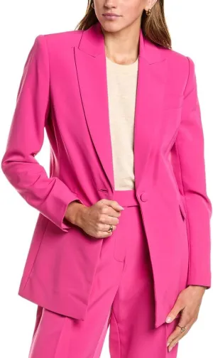 BCBGMAXAZRIA Women's Long Sleeve V Neck Single Breasted Blazer Jacket