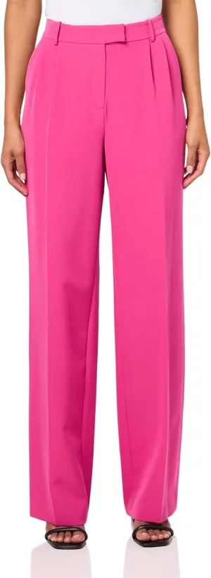 BCBGMAXAZRIA Women's Pleated Straight Leg Pant