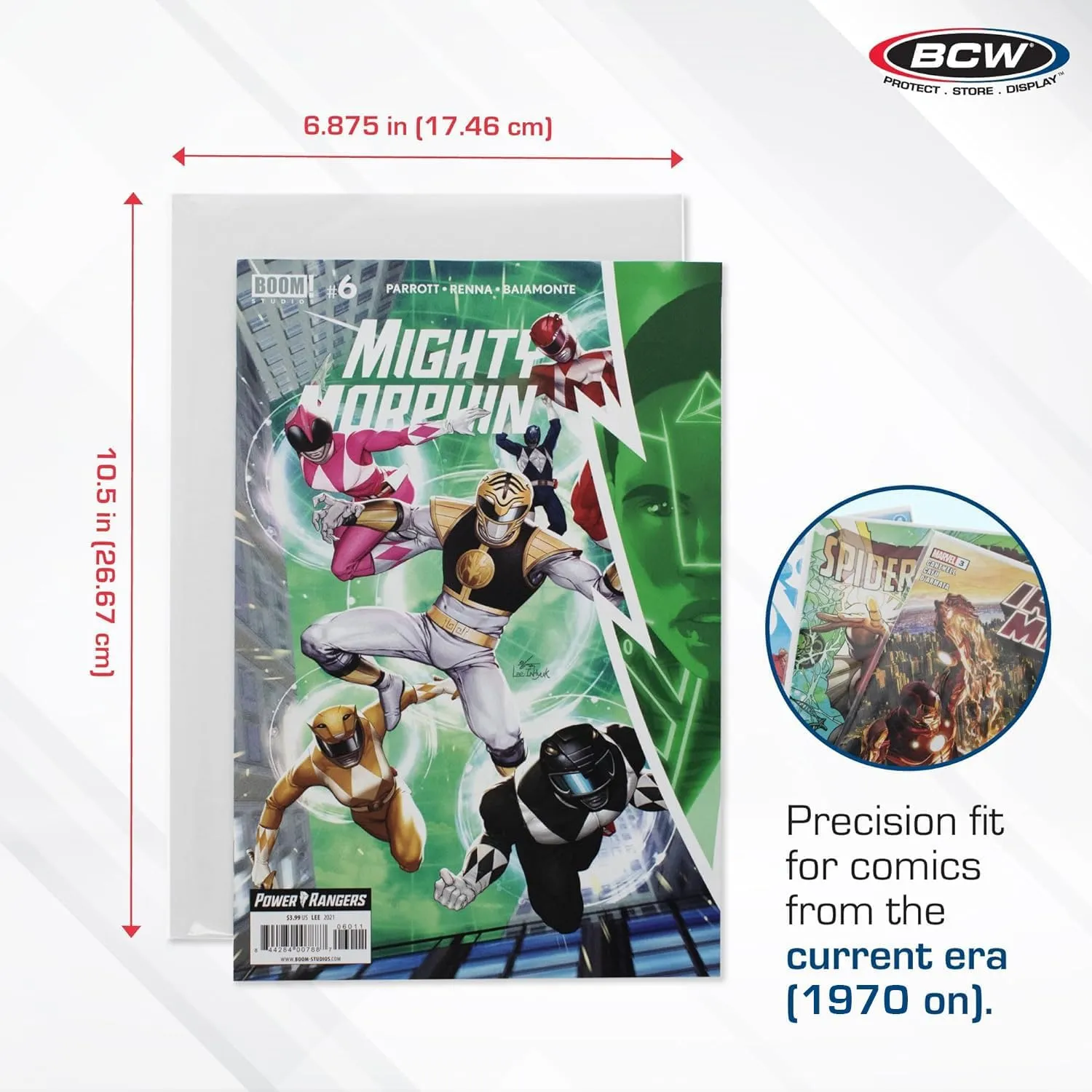 BCW Current Resealable Comic Bags & Boards | Preloaded Sleeves & Backer Boards for Modern Comics (100 Pack)