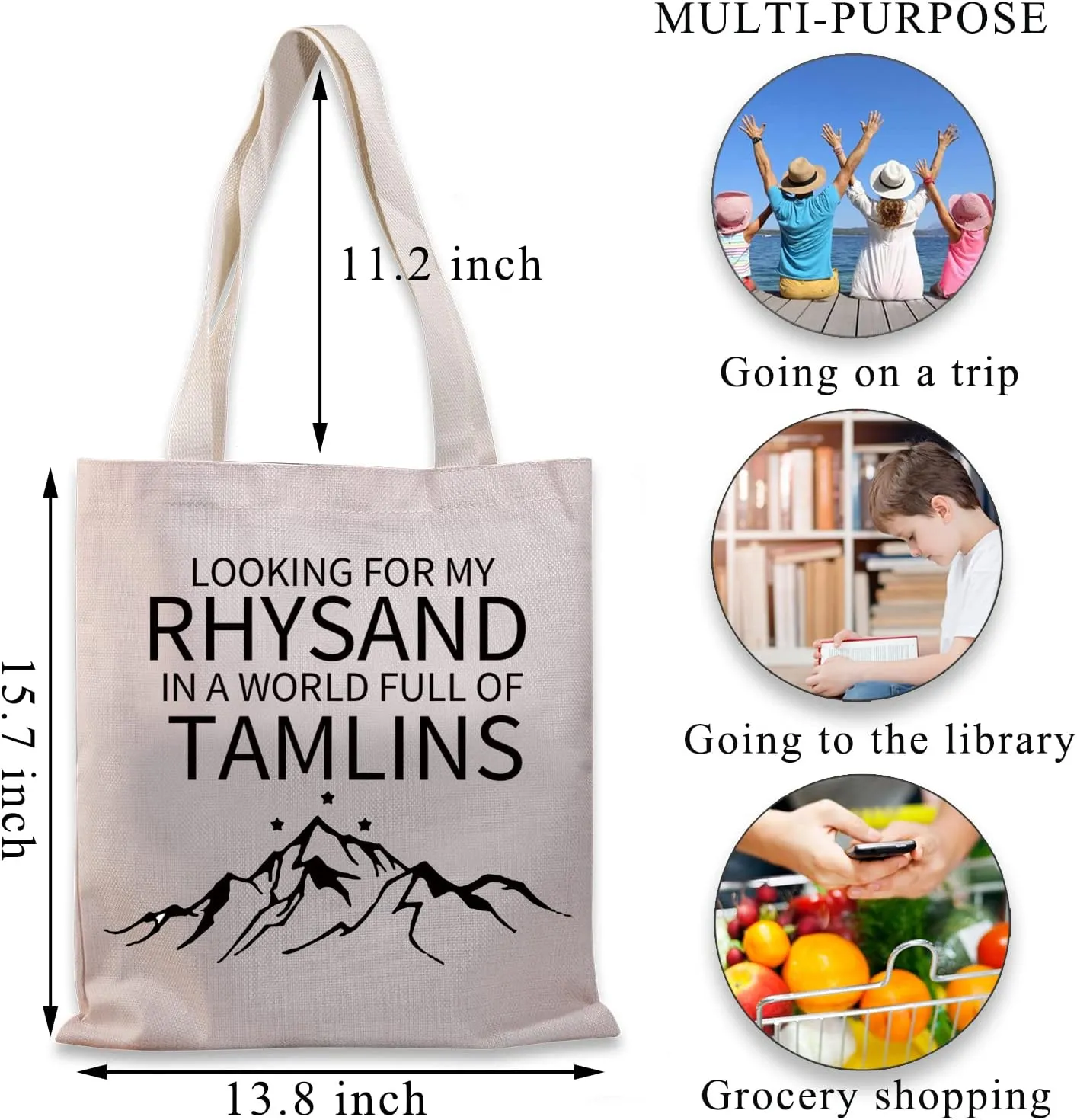 BDPWSS Night Court Tote Bag Bookish Gift SJ Maas Gift Looking For My Rhy In A World Full Of Tamlins ACOMAF Handbag
