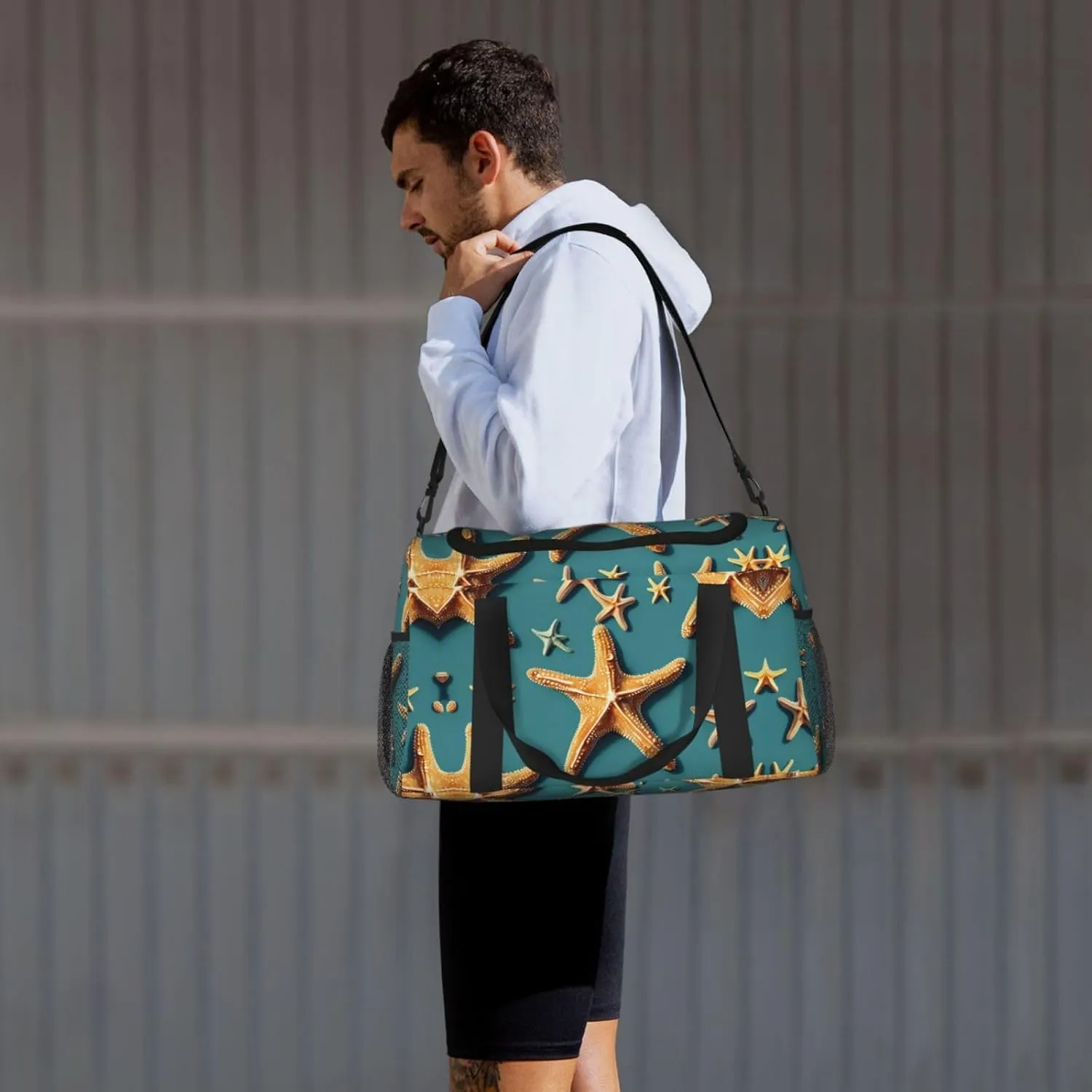 Beach Starfish Travel Bag, Weekender Bags For Women Men For Outdoor Adventures, Ideal For Camping And Hiking