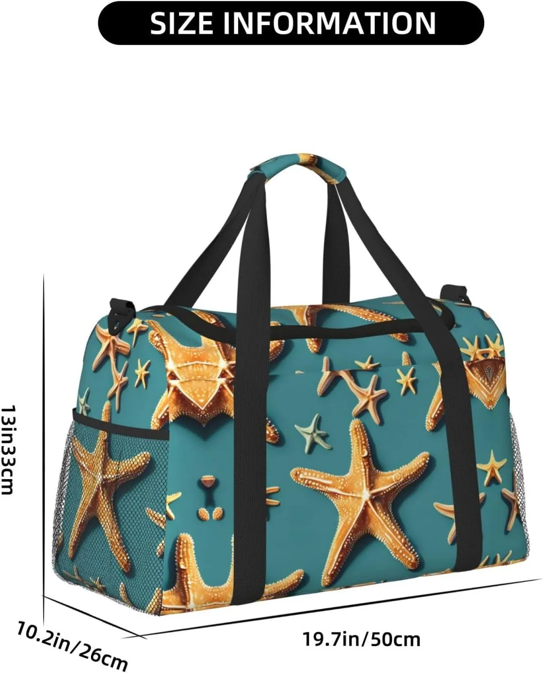 Beach Starfish Travel Bag, Weekender Bags For Women Men For Outdoor Adventures, Ideal For Camping And Hiking