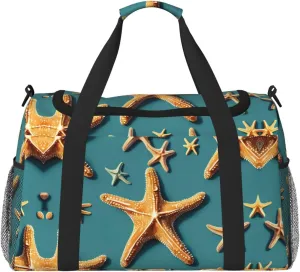 Beach Starfish Travel Bag, Weekender Bags For Women Men For Outdoor Adventures, Ideal For Camping And Hiking